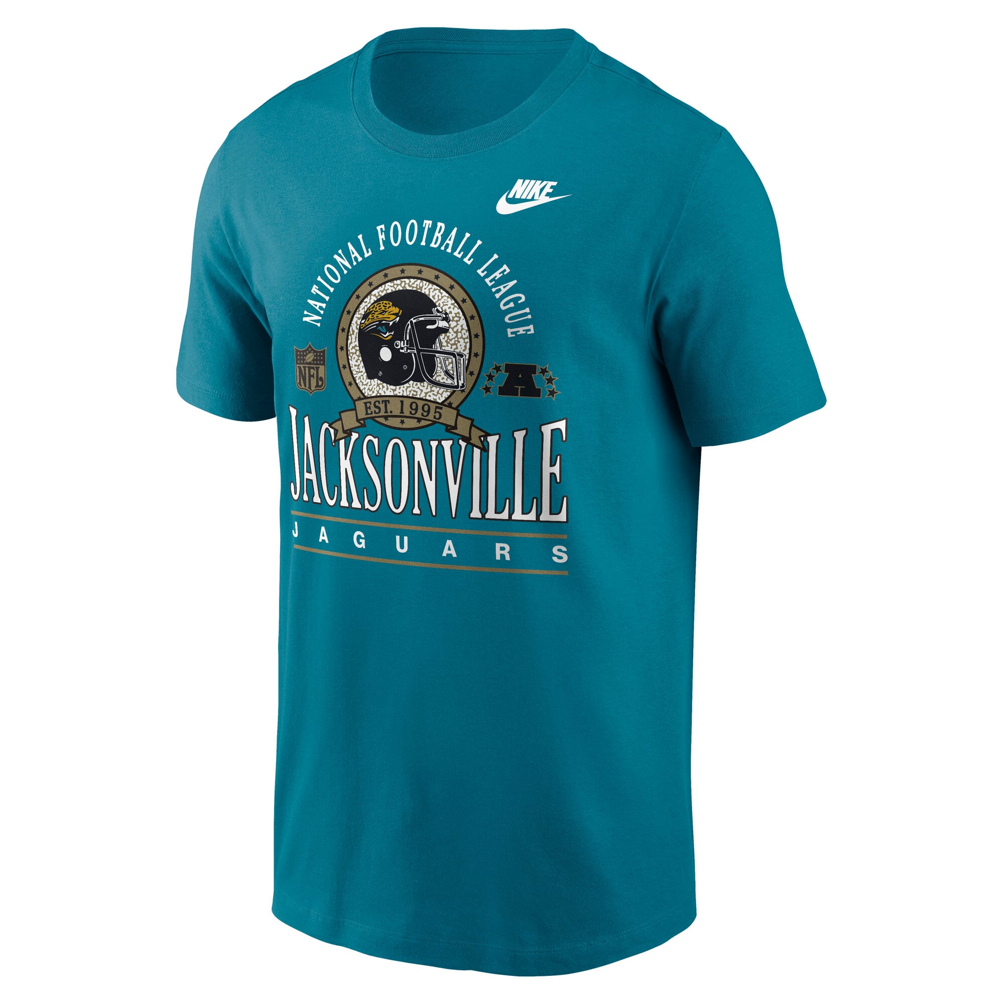 Men's Nike Teal Jacksonville Jaguars Rewind Team Spirit Essential Cotton T-Shirt