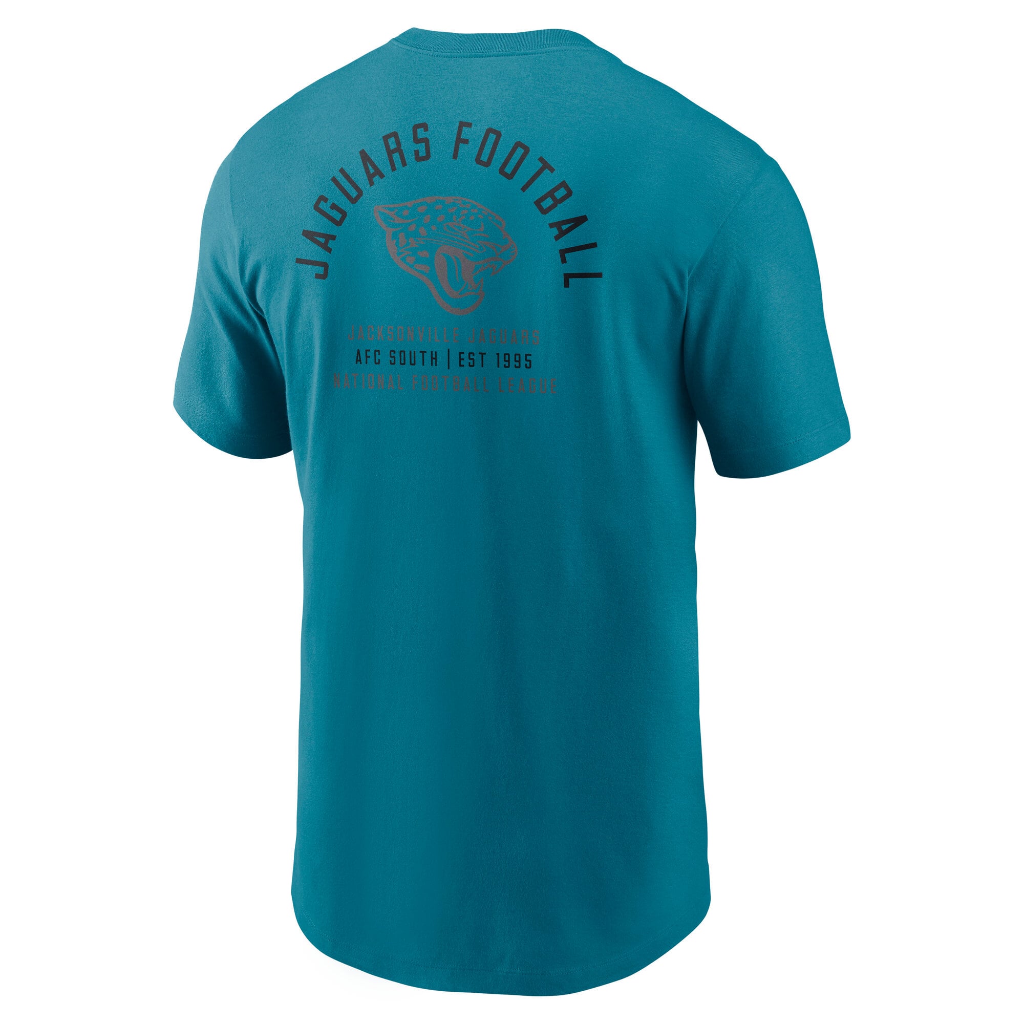 T-shirt Nike pour homme, couleur turquoise, logo divisé des Jaguars de Jacksonville