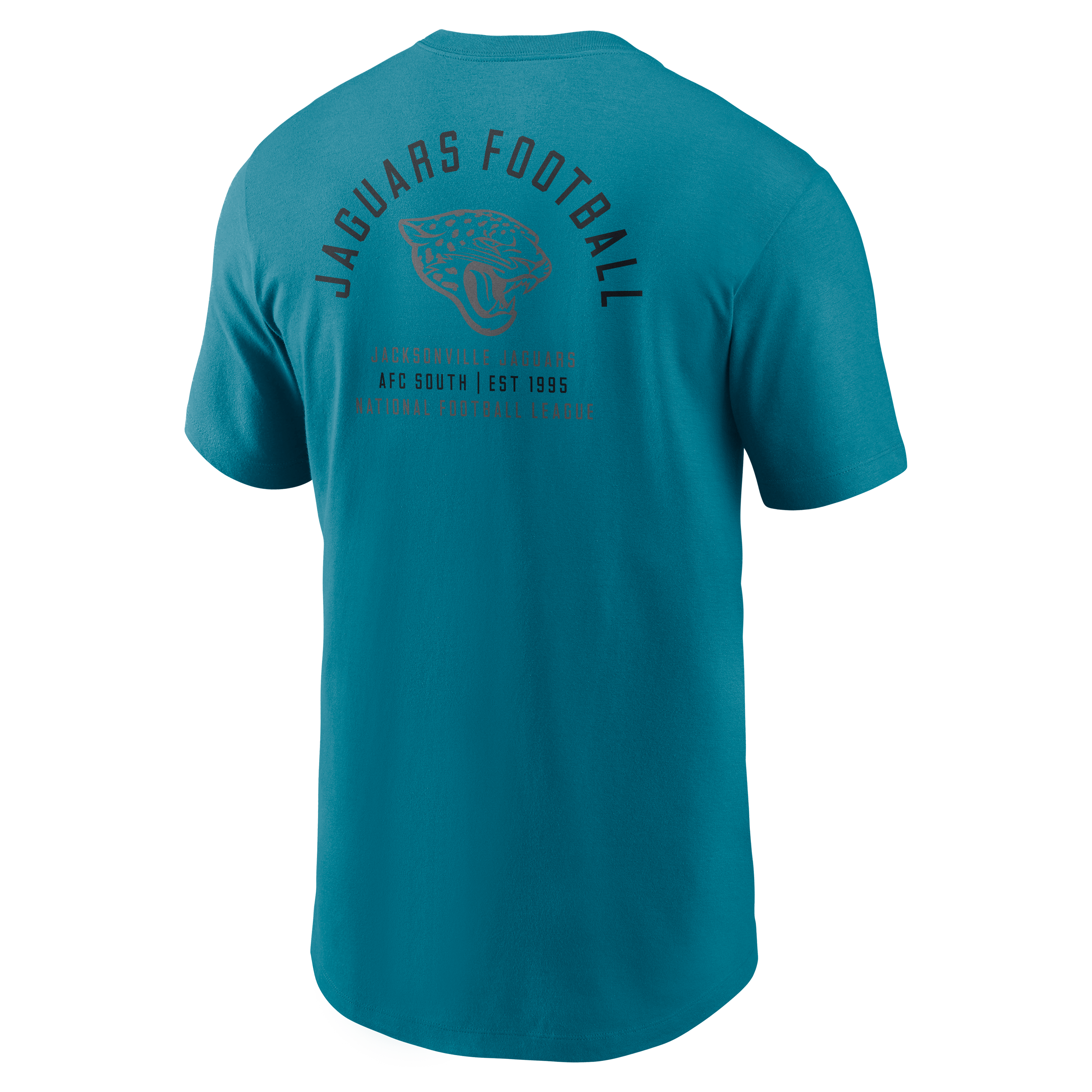 T-shirt Nike pour homme, couleur turquoise, logo divisé des Jaguars de Jacksonville