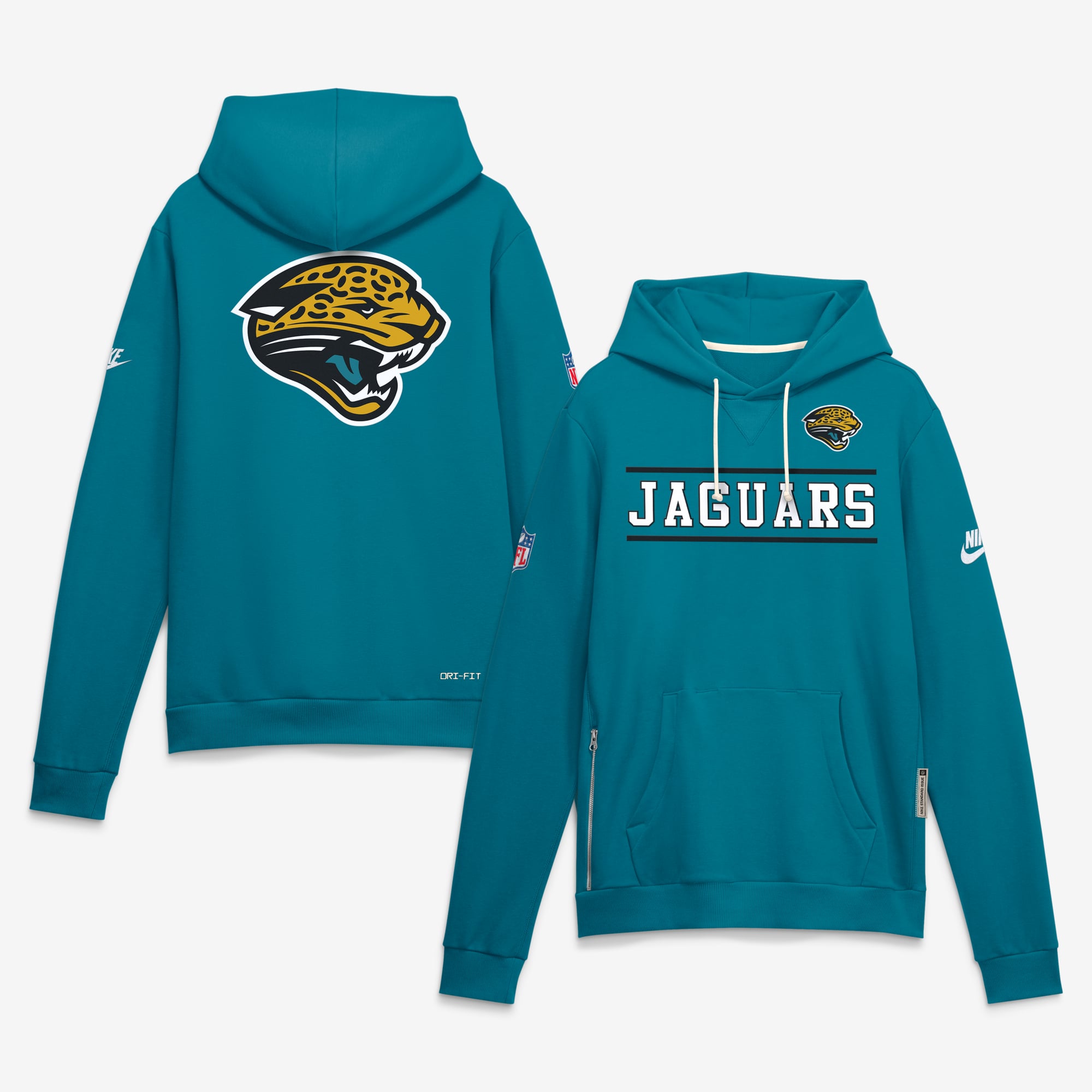 Men's Nike Teal Jacksonville Jaguars Standard Issue Replay Officials Alternate Dri-FIT Hoodie