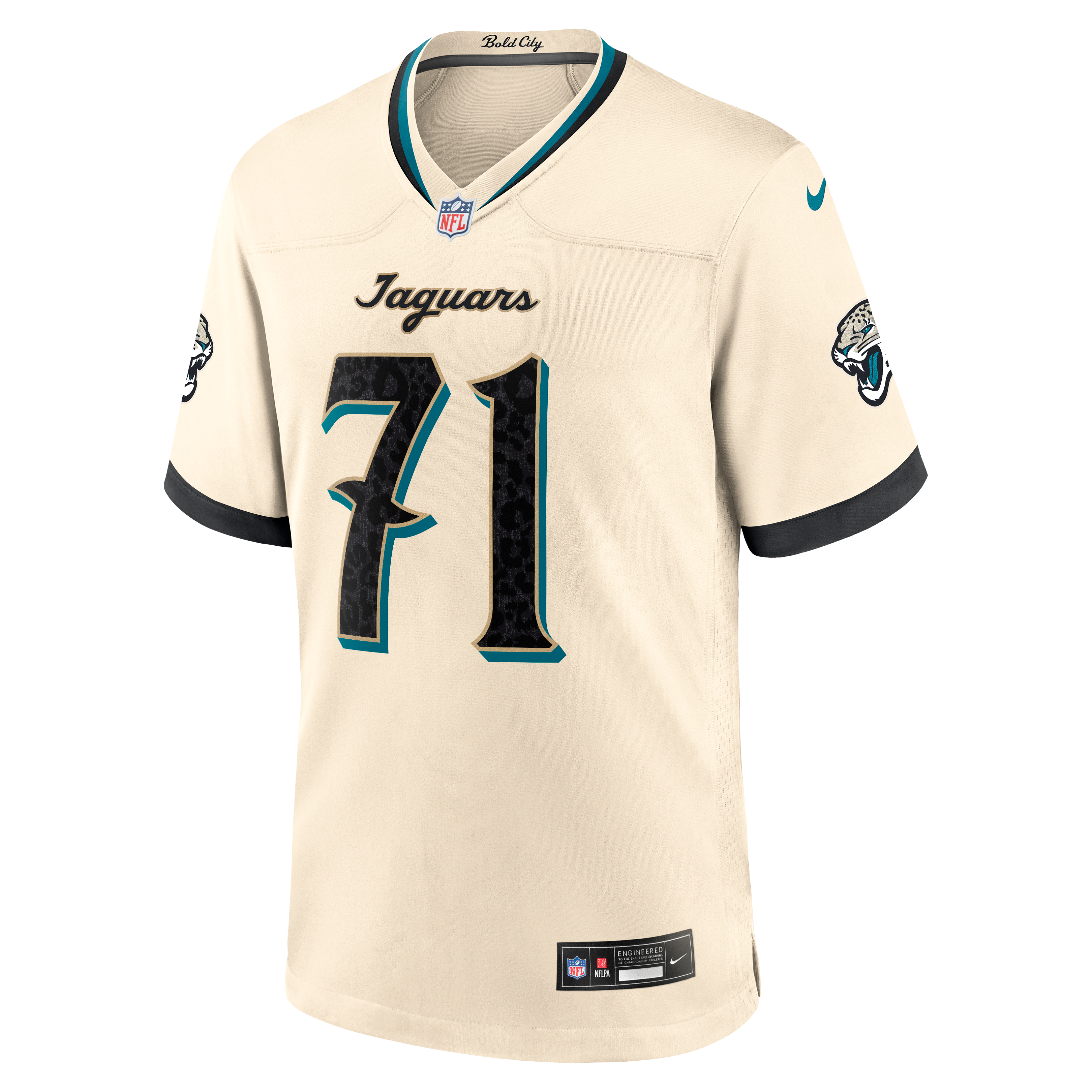 Men's Nike Tony Boselli Natural Jacksonville Jaguars 2026 Rivalries Collection Game Jersey