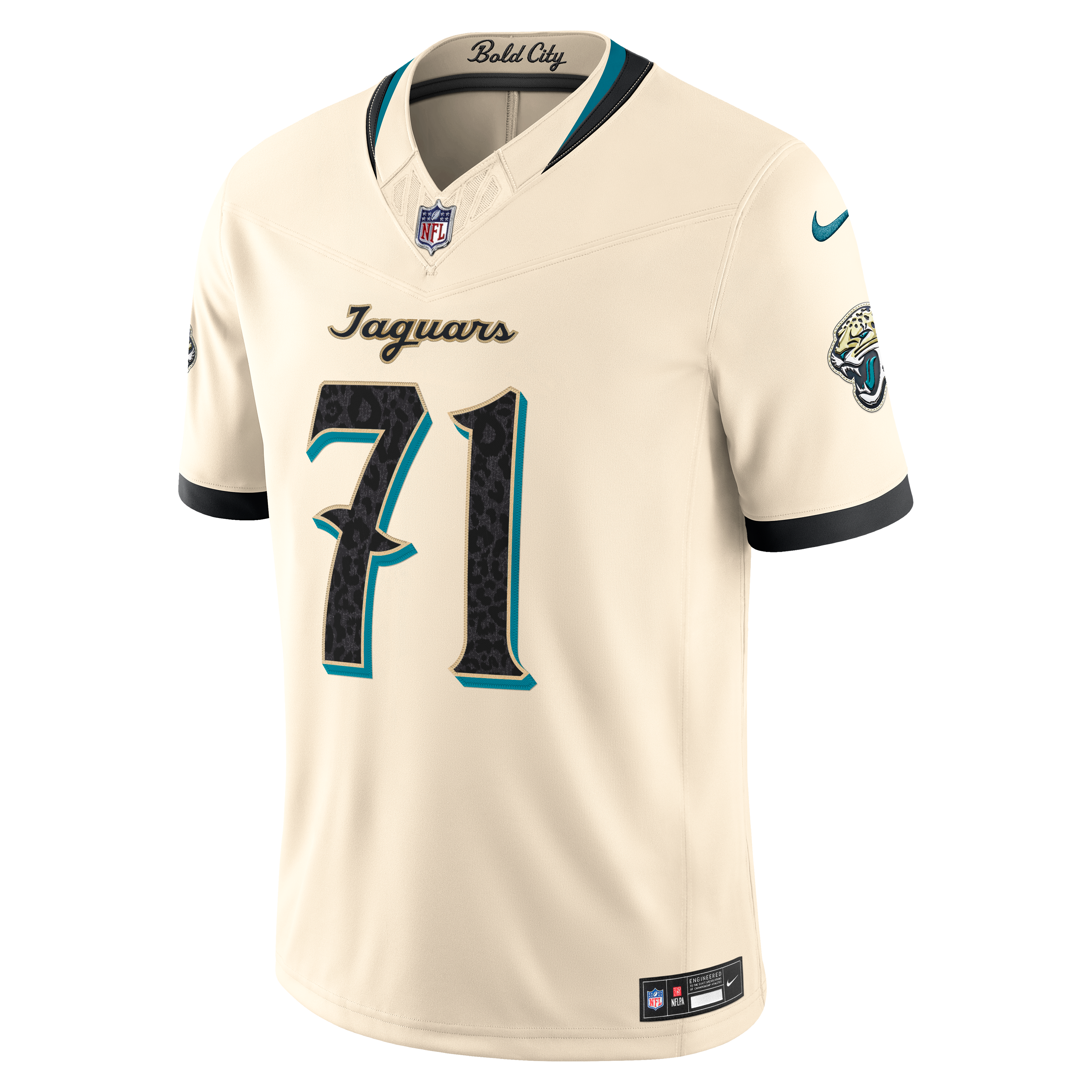 Men's Nike Tony Boselli Natural Jacksonville Jaguars 2026 Rivalries Collection Stitched Limited Jersey
