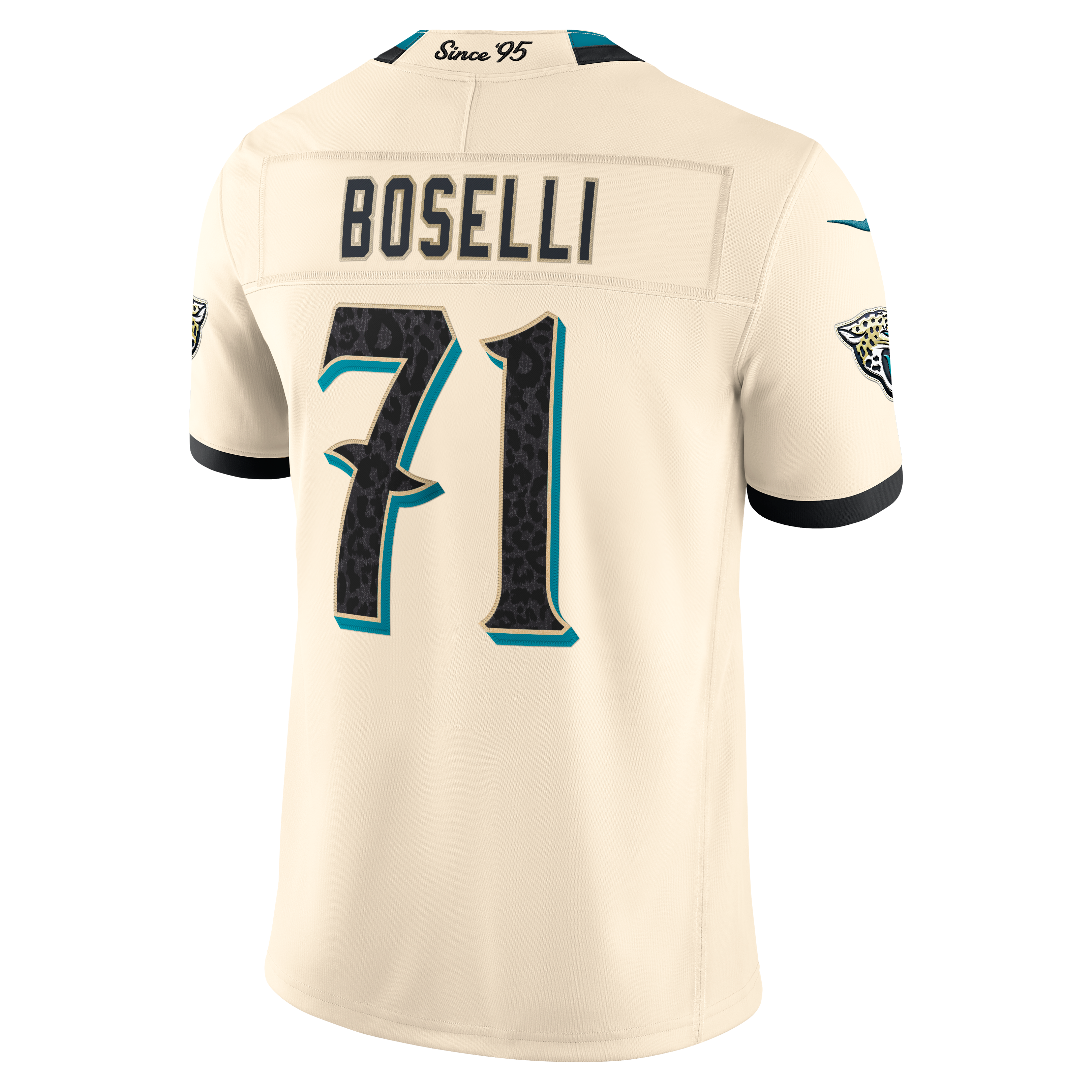 Men's Nike Tony Boselli Natural Jacksonville Jaguars 2026 Rivalries Collection Stitched Limited Jersey