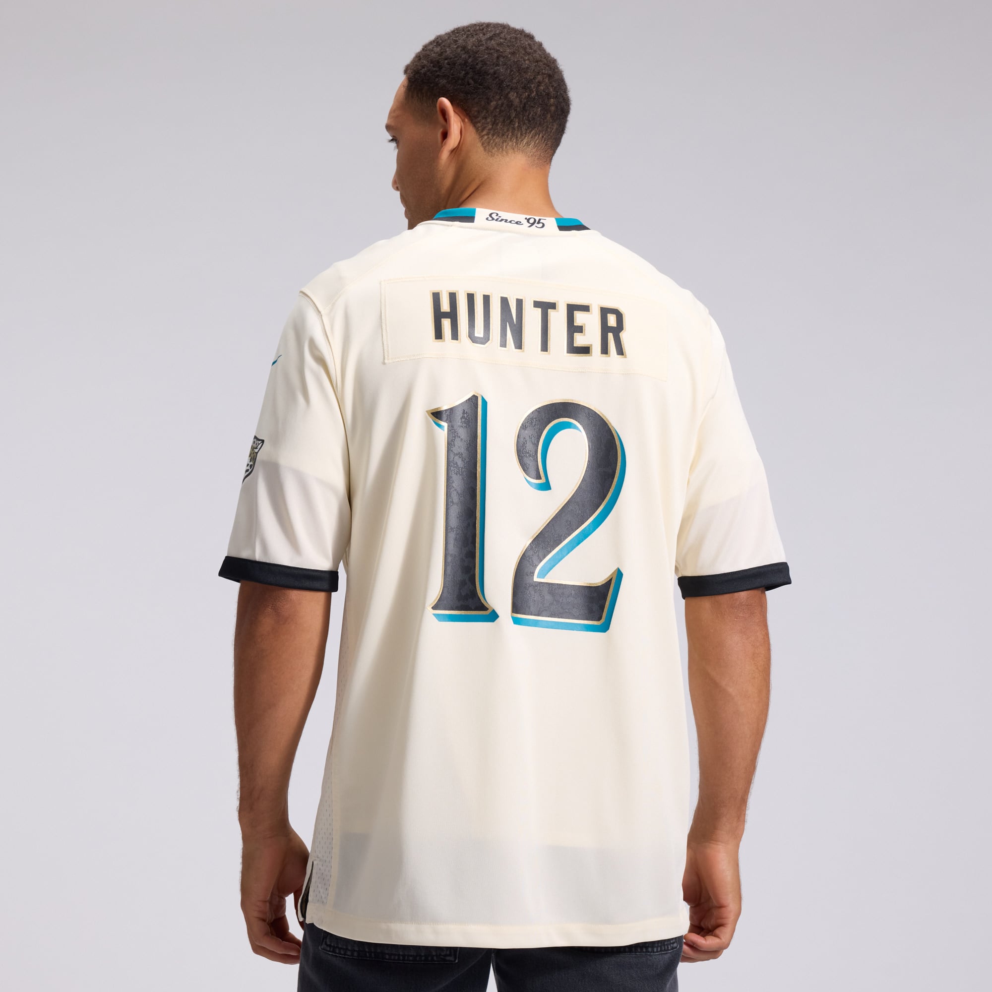 Men's Nike Travis Hunter Natural Jacksonville Jaguars 2026 Rivalries Collection Game Jersey