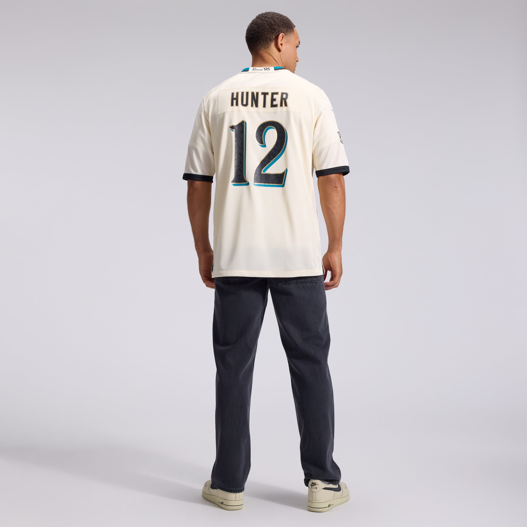 Men's Nike Travis Hunter Natural Jacksonville Jaguars 2026 Rivalries Collection Game Jersey