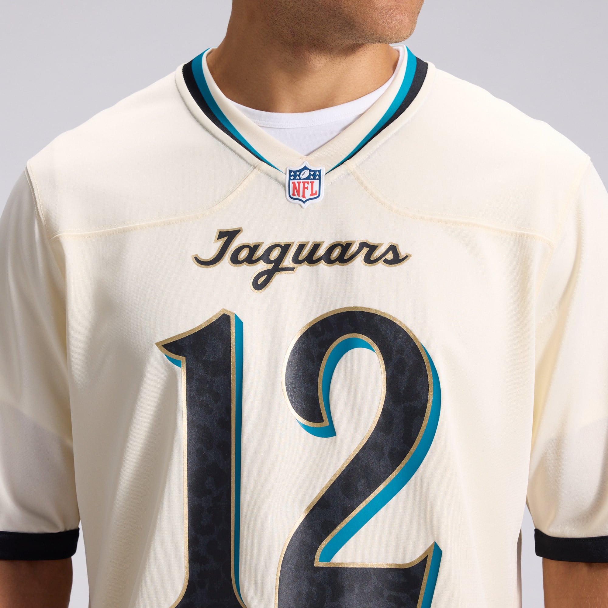 Men's Nike Travis Hunter Natural Jacksonville Jaguars 2026 Rivalries Collection Game Jersey