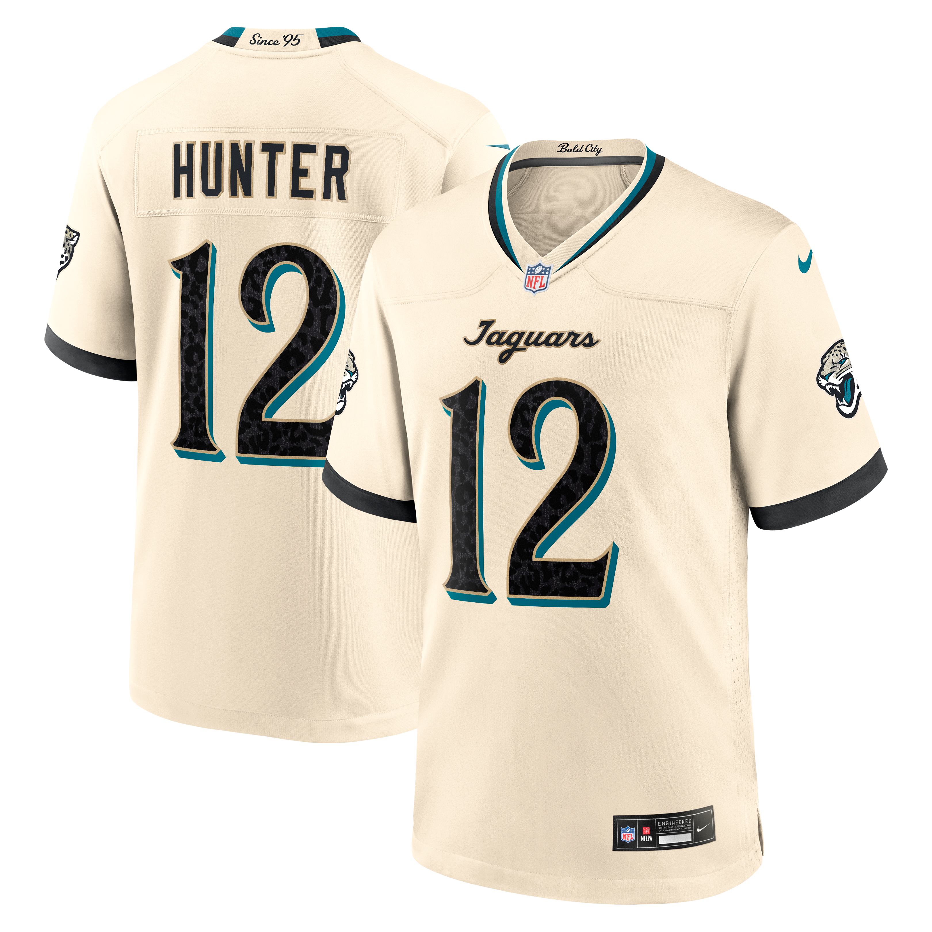Men's Nike Travis Hunter Natural Jacksonville Jaguars 2026 Rivalries Collection Game Jersey
