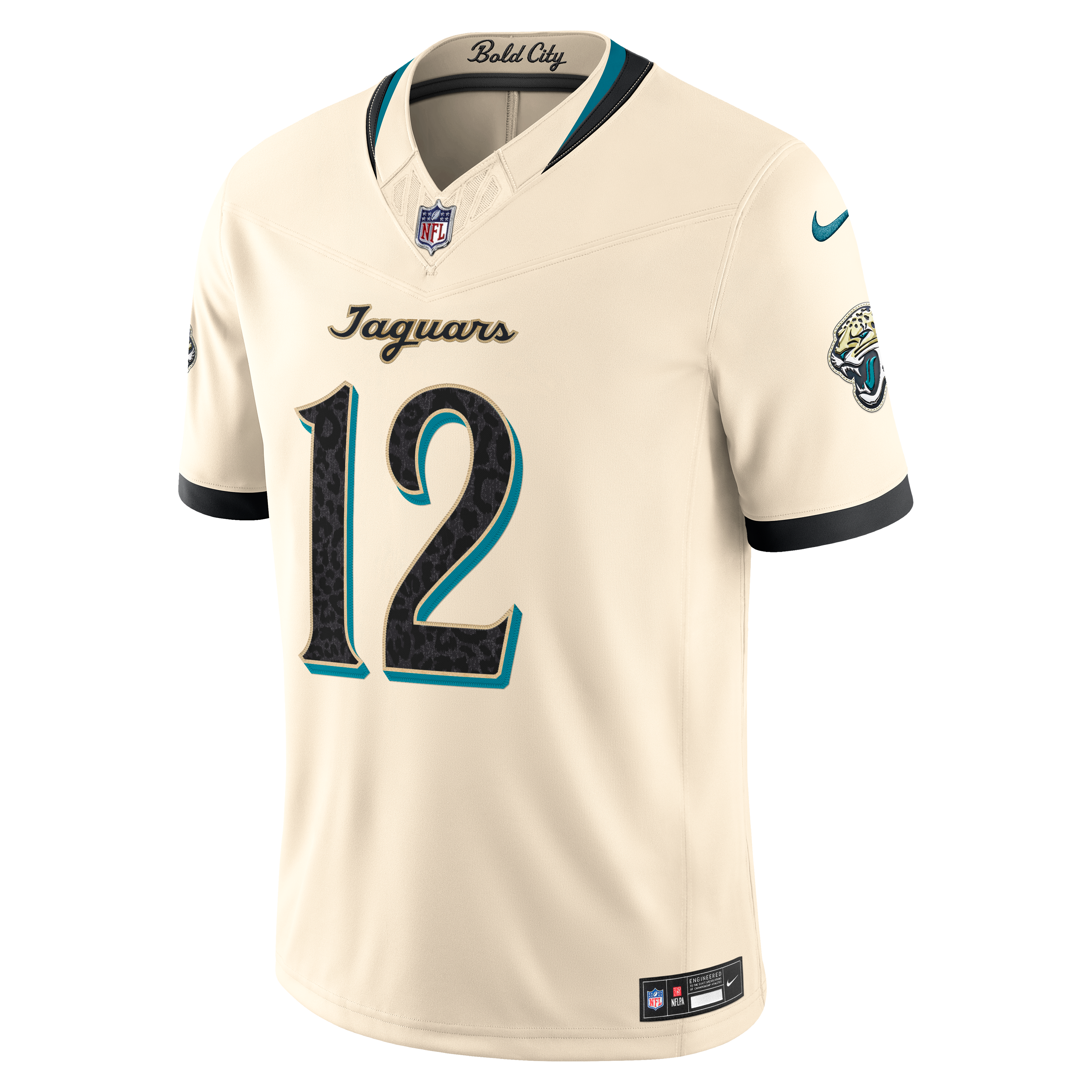 Men's Nike Travis Hunter Natural Jacksonville Jaguars 2026 Rivalries Collection Stitched Limited Jersey