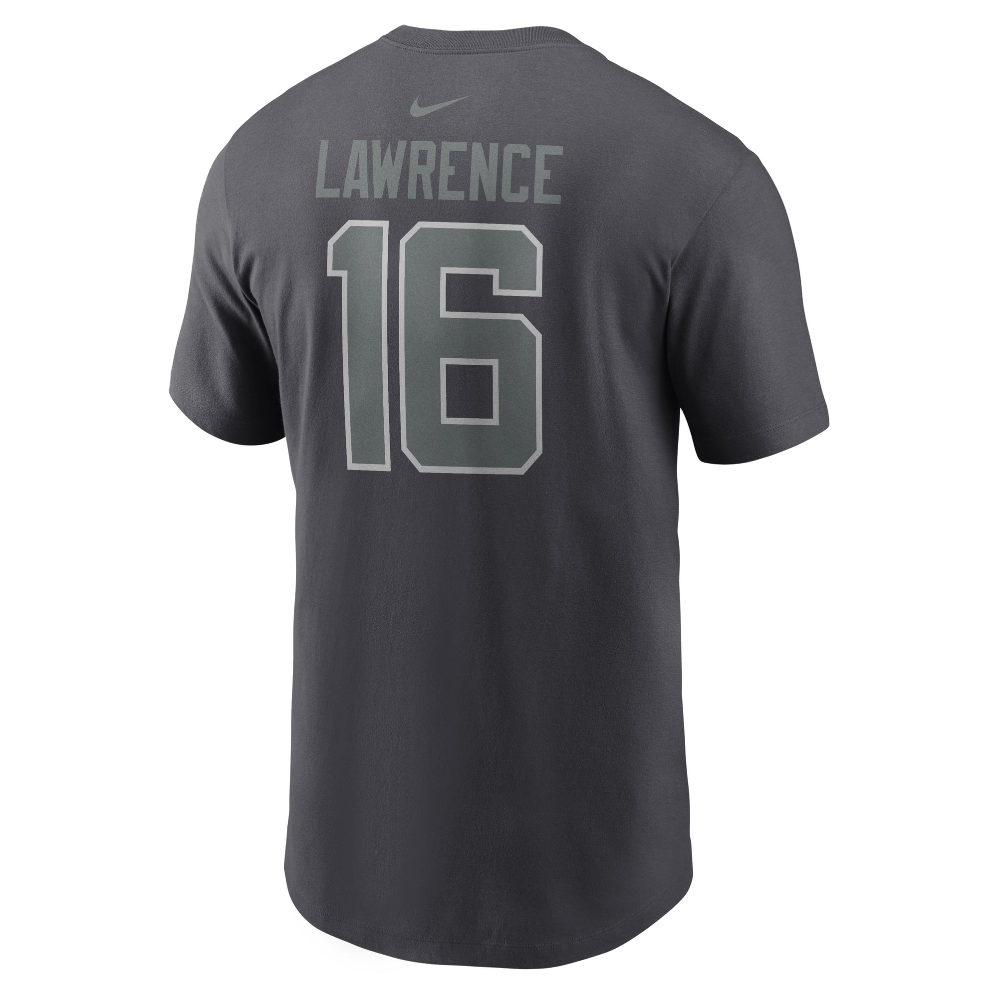 T-shirt Nike Trevor Lawrence anthracite Jacksonville Jaguars pour homme, avec nom et numéro