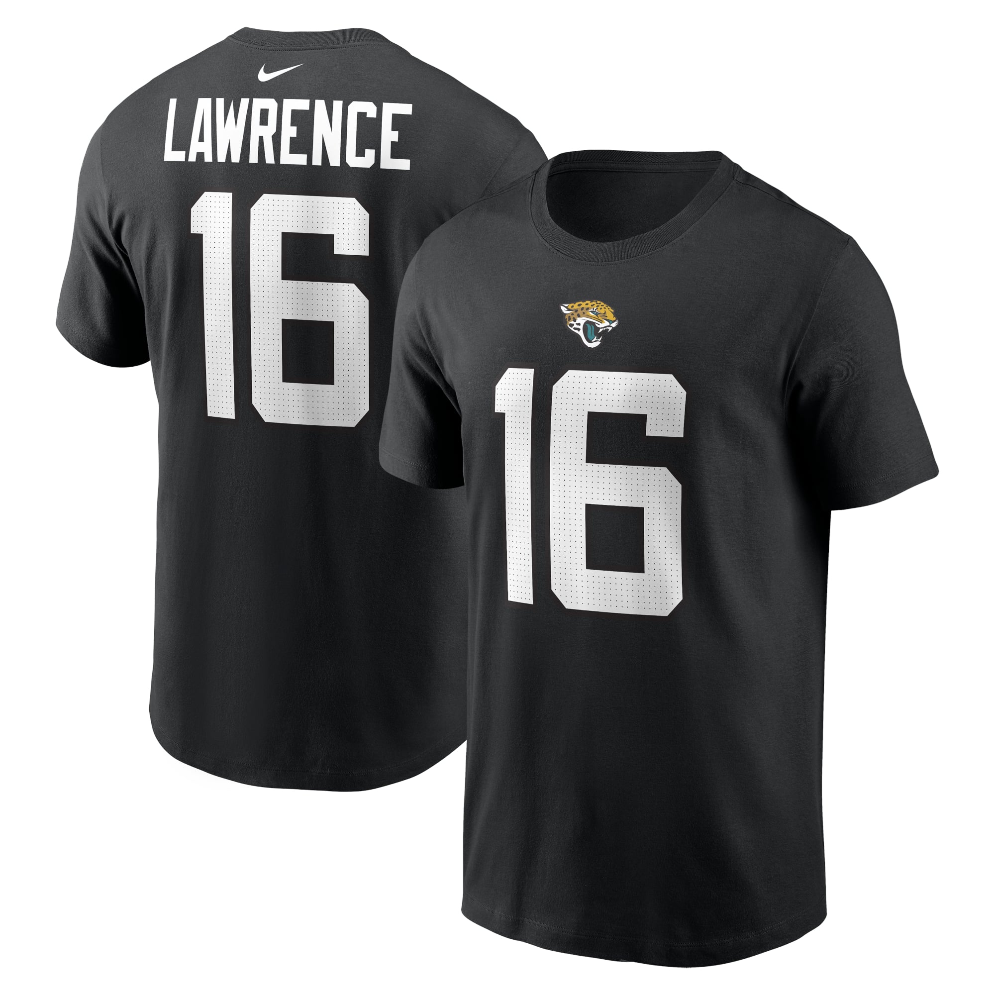 Men's Nike Trevor Lawrence Black Jacksonville Jaguars Name & Number T-Shirt