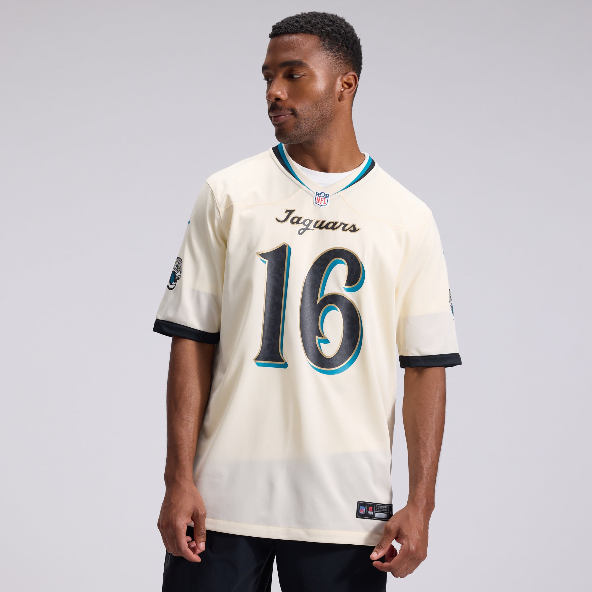 Men's Nike Trevor Lawrence Natural Jacksonville Jaguars 2026 Rivalries Collection Game Jersey