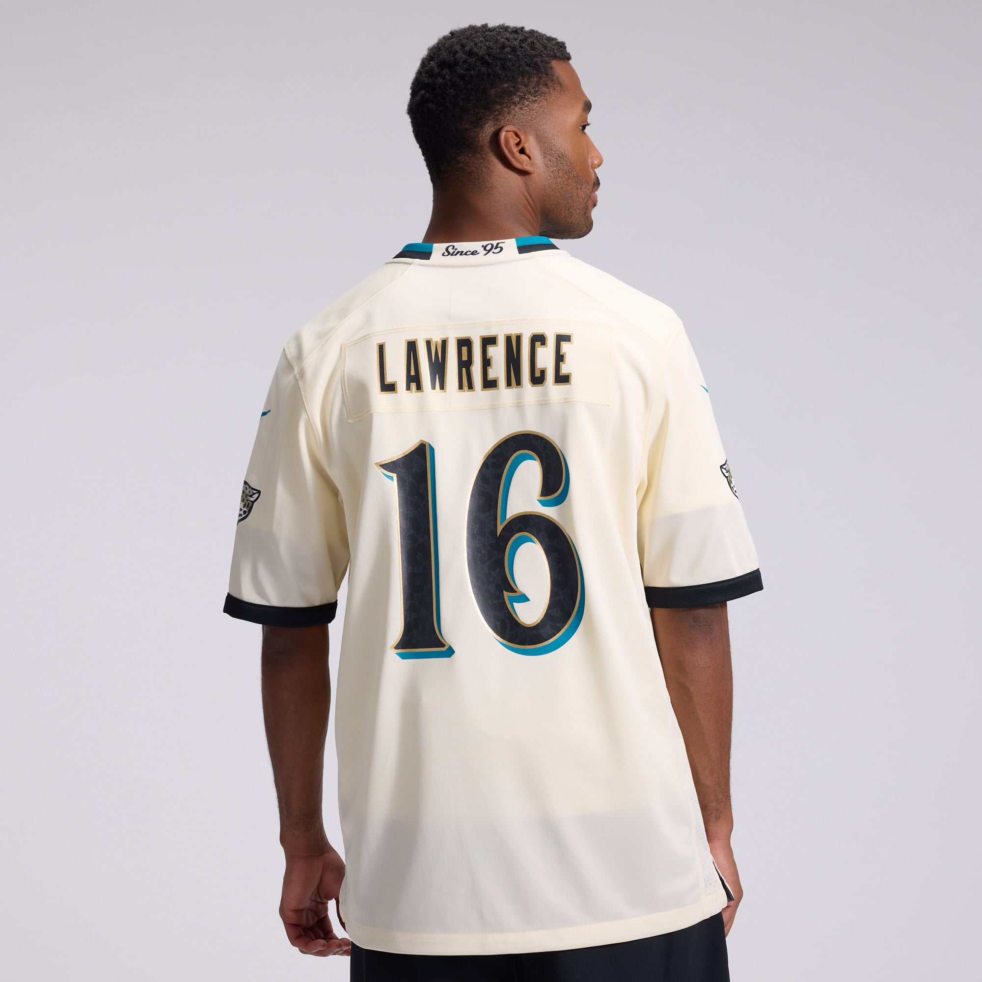 Men's Nike Trevor Lawrence Natural Jacksonville Jaguars 2026 Rivalries Collection Game Jersey
