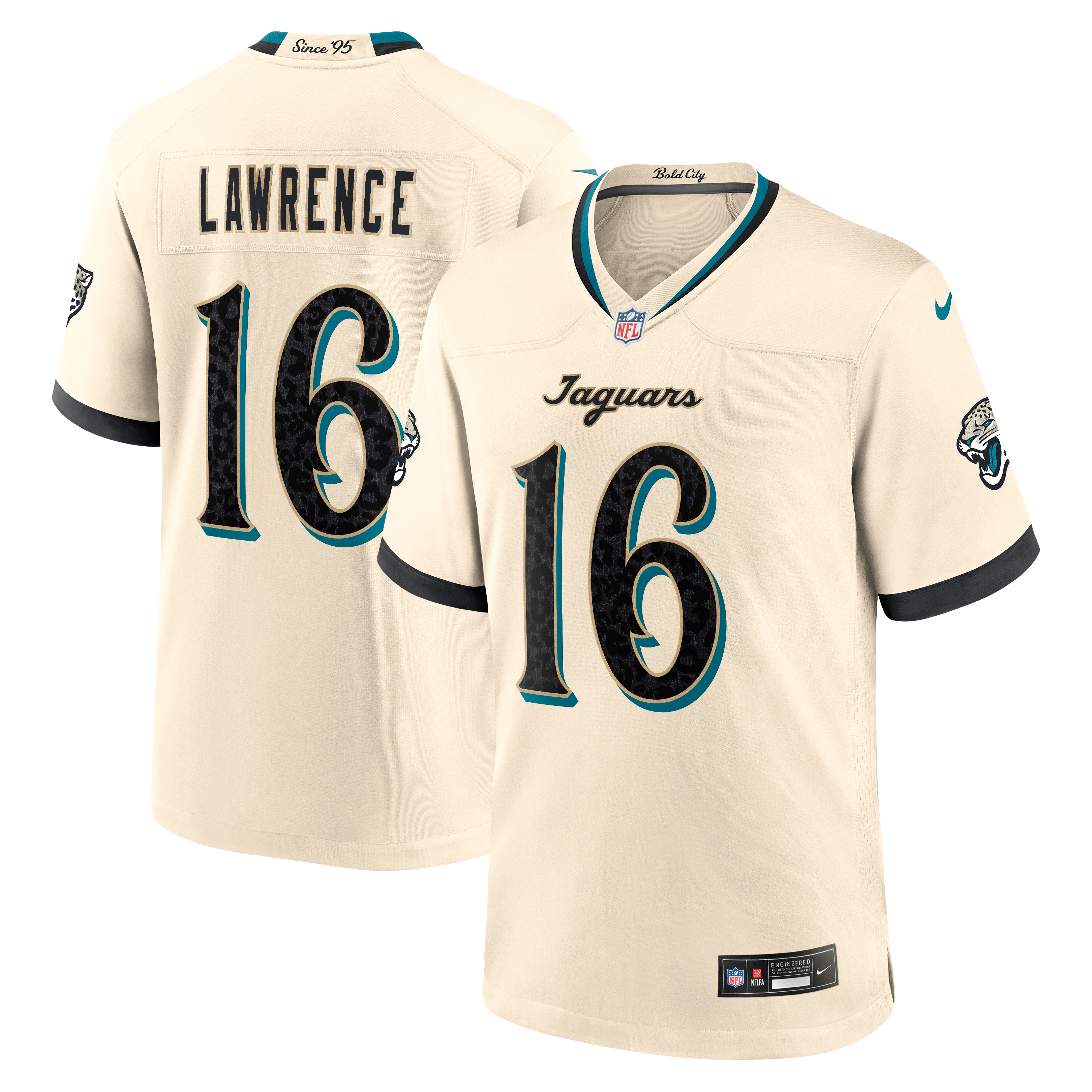 Men's Nike Trevor Lawrence Natural Jacksonville Jaguars 2026 Rivalries Collection Game Jersey