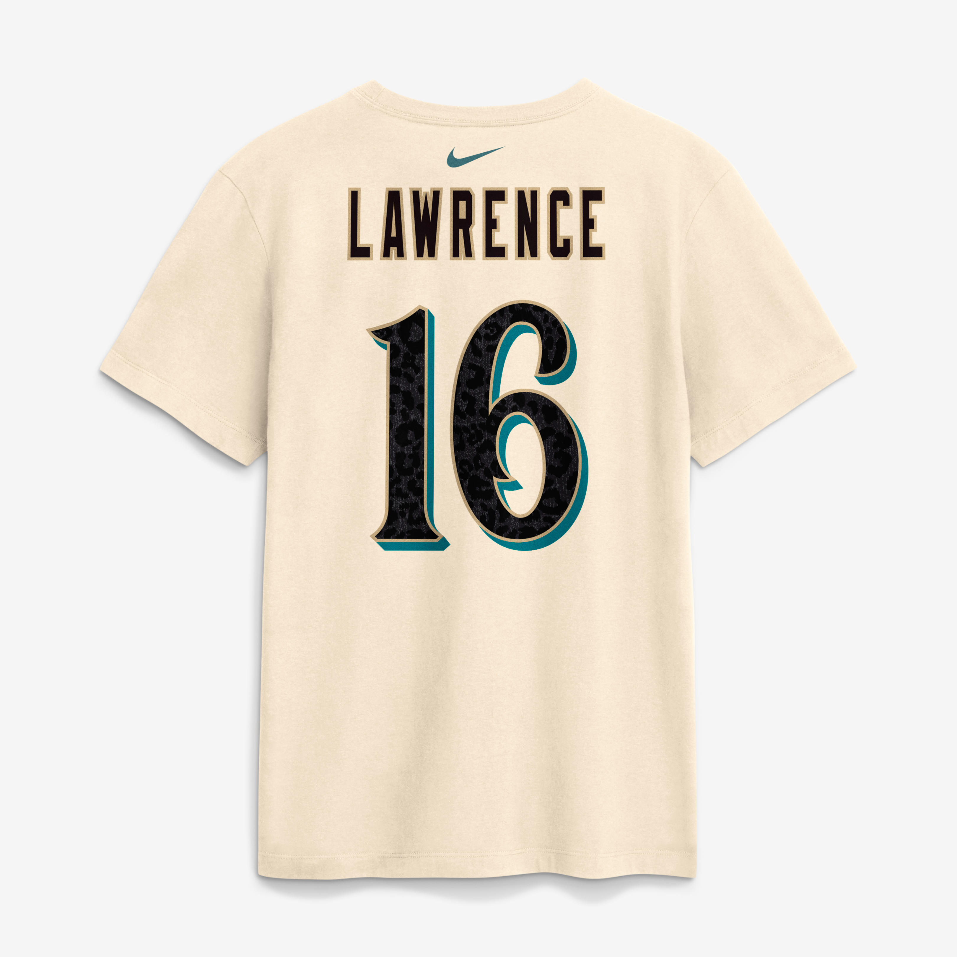 Men's Nike Trevor Lawrence Natural Jacksonville Jaguars 2026 Rivalries Collection Player Name & Number T-Shirt