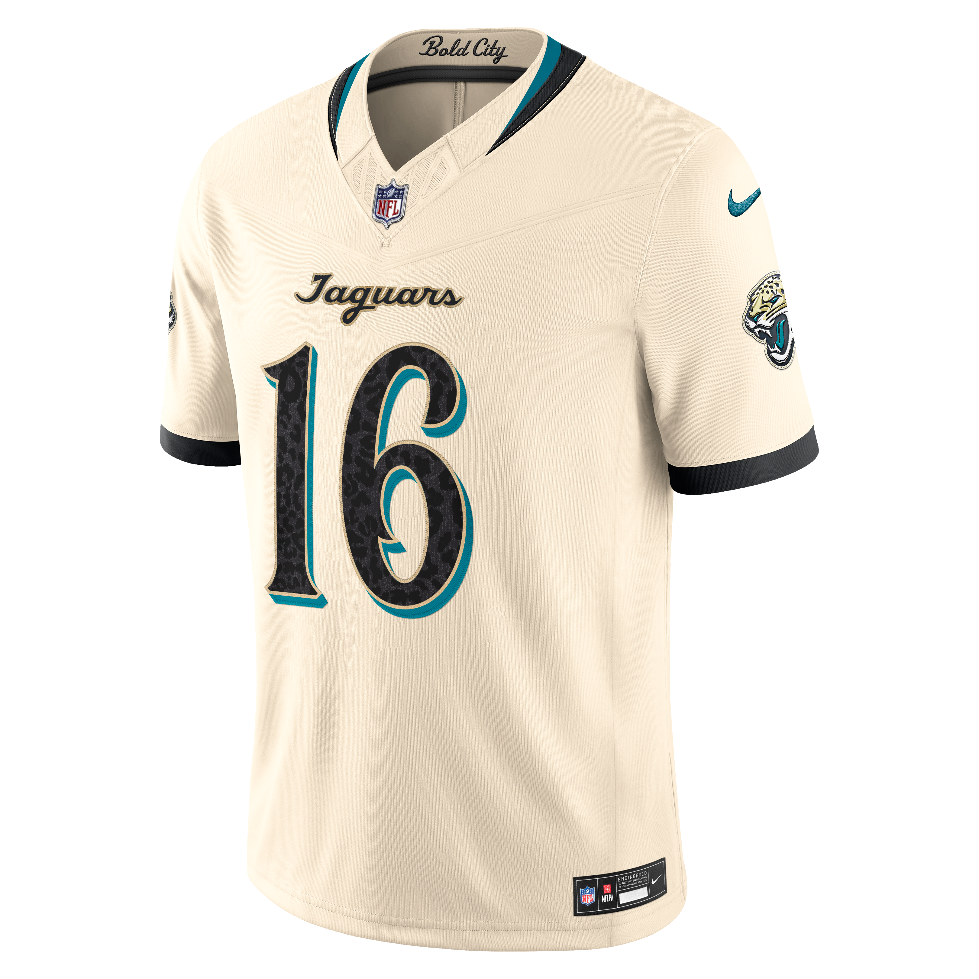 Men's Nike Trevor Lawrence Natural Jacksonville Jaguars 2026 Rivalries Collection Stitched Limited Jersey