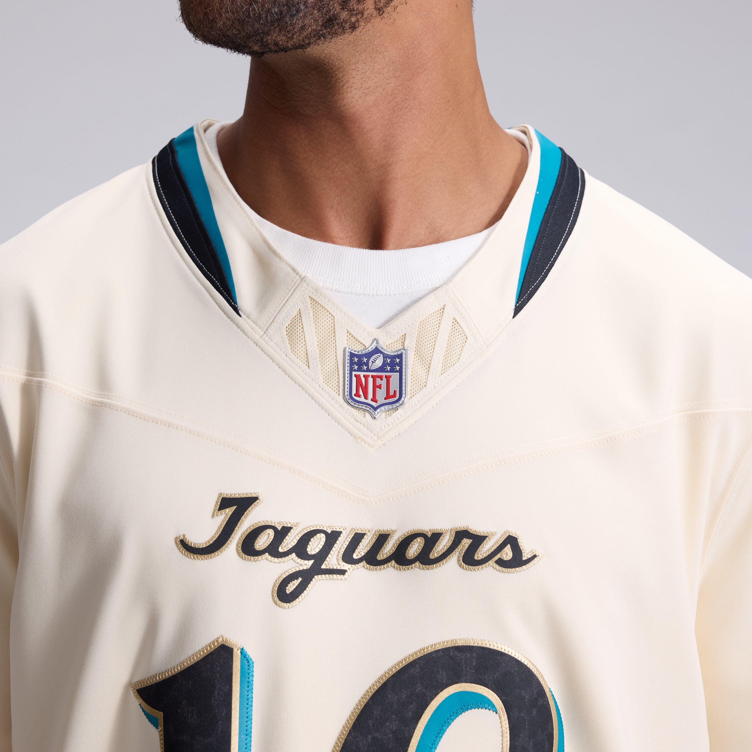 Men's Nike Trevor Lawrence Natural Jacksonville Jaguars 2026 Rivalries Collection Stitched Limited Jersey