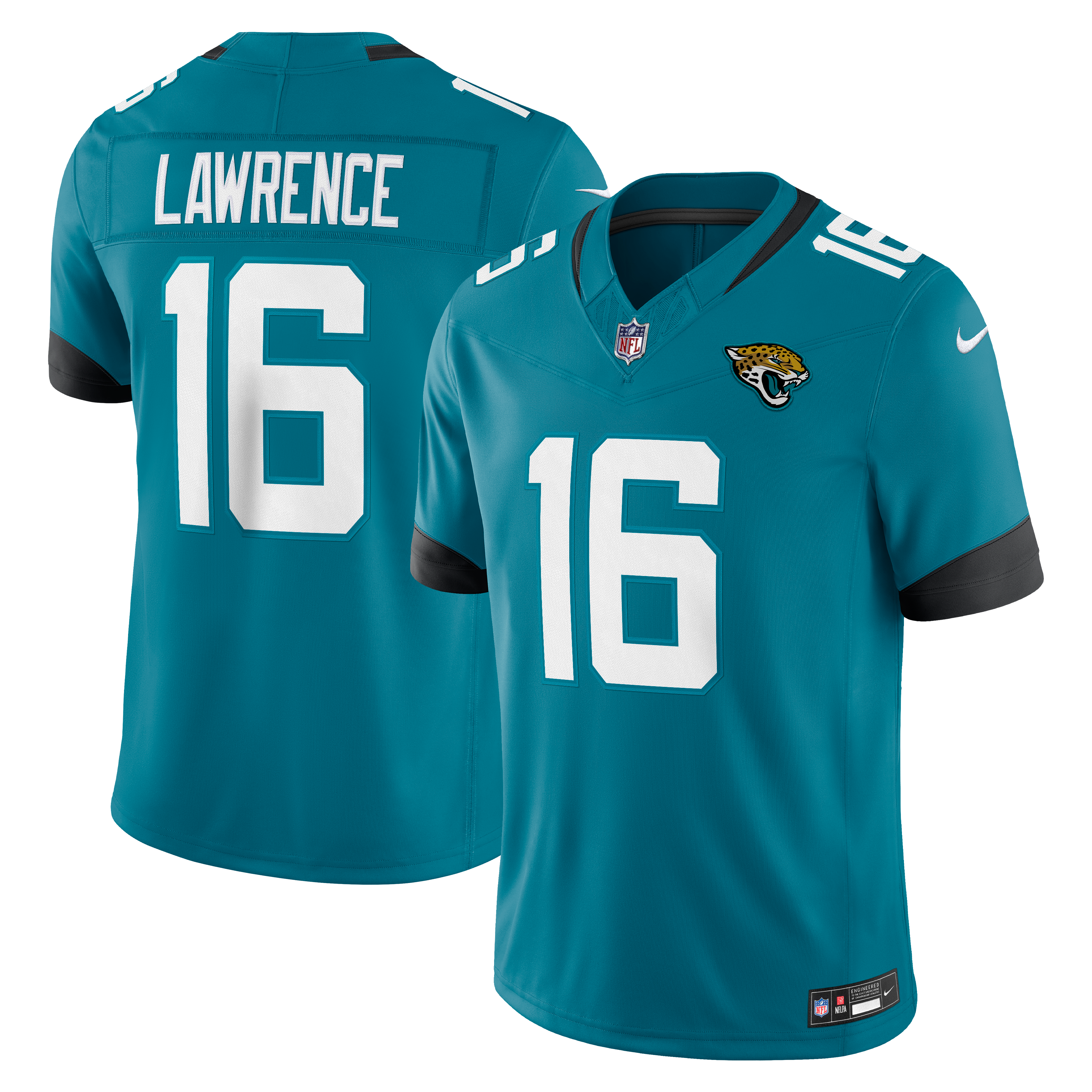 Men's Nike Trevor Lawrence Teal Jacksonville Jaguars Team Vapor F.U.S.E. Stitched Limited Jersey
