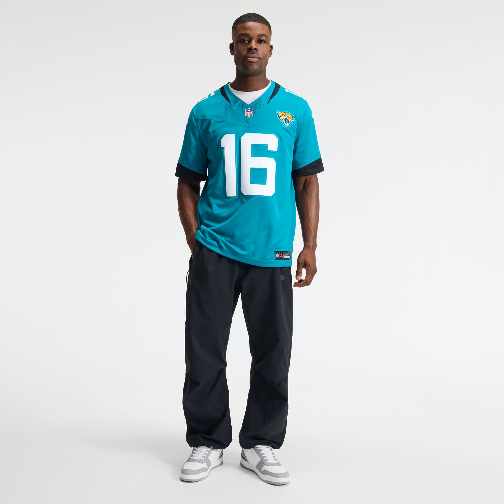 Men's Nike Trevor Lawrence Teal Jacksonville Jaguars Team Vapor F.U.S.E. Stitched Limited Jersey
