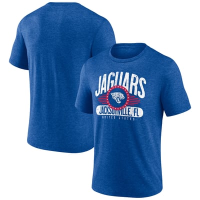 Jacksonville Jaguars Badge of Honor Tri-Blend T-Shirt - Royal