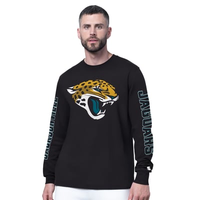 Jacksonville Jaguars Starter Clutch Hit II Long-Sleeve T-Shirt - Black
