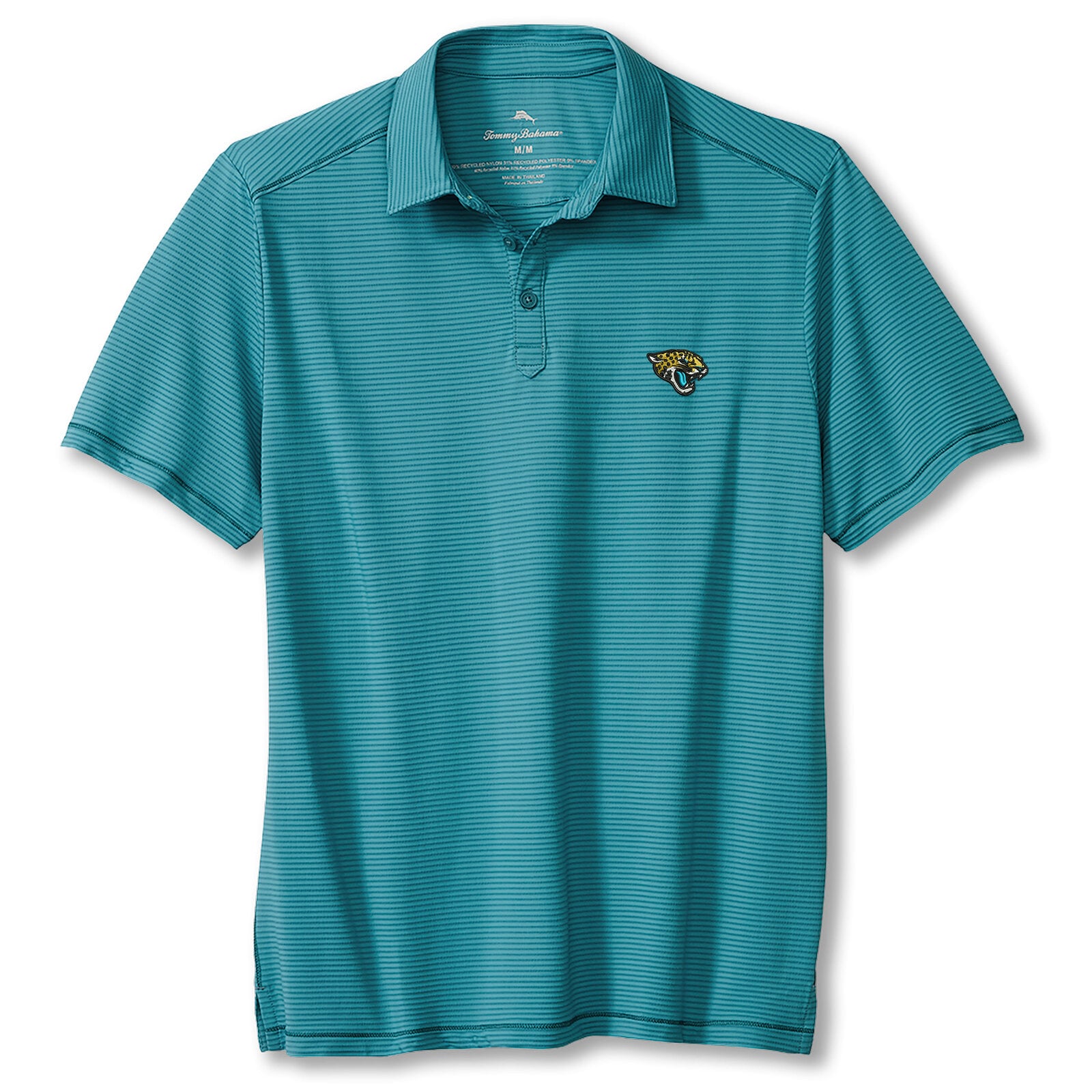 Polo Tommy Bahama Coast IslandZone bleu sarcelle pour homme, Jacksonville Jaguars