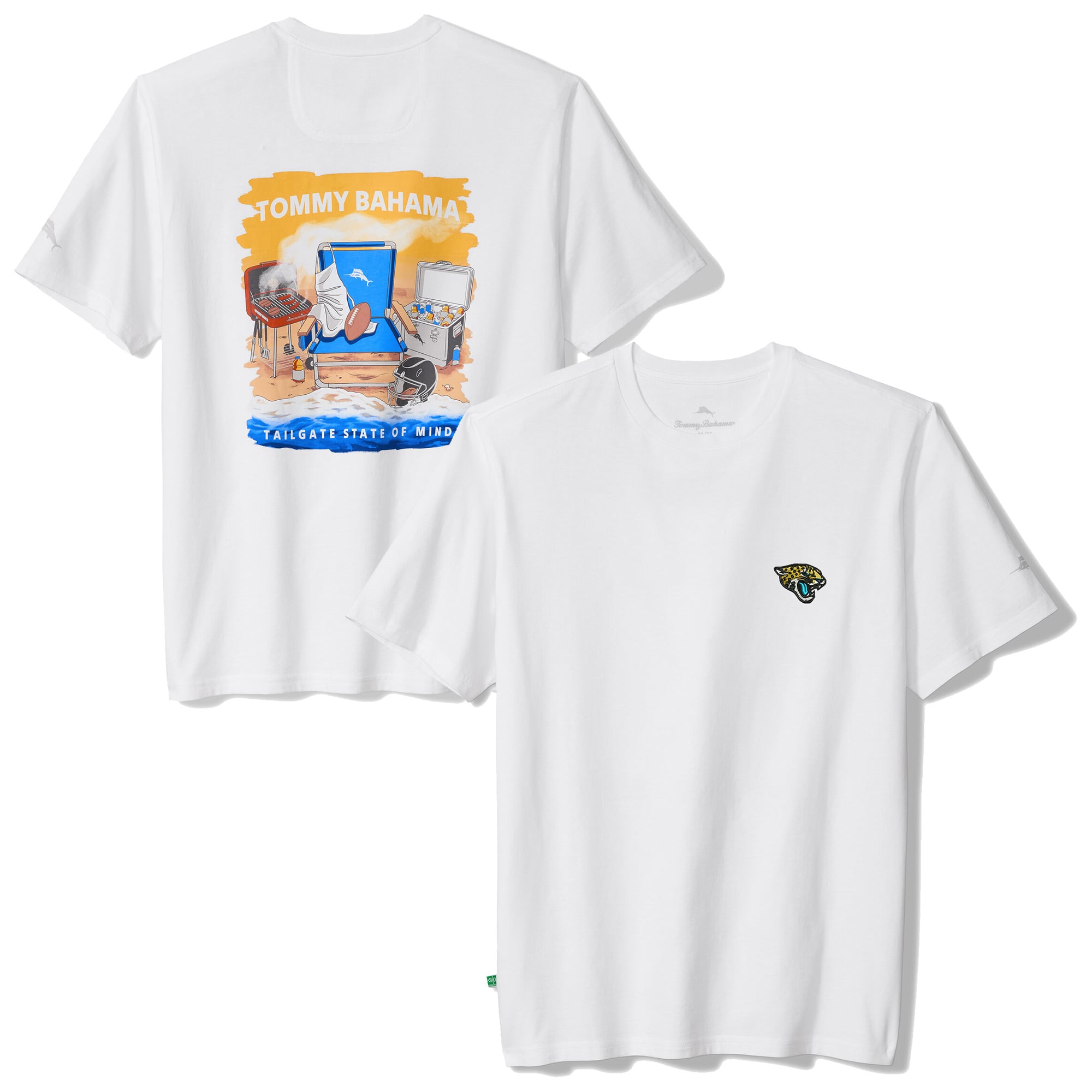 Men's Tommy Bahama White Jacksonville Jaguars Tailgate State of Mind T-Shirt