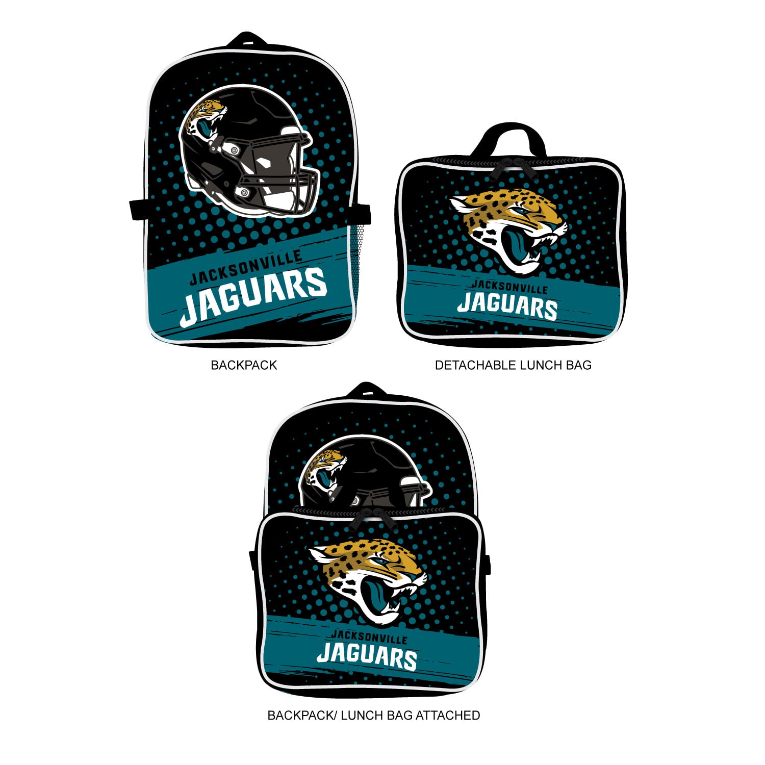 MOJO Jacksonville Jaguars Backpack & Lunch Box 2-Piece Set