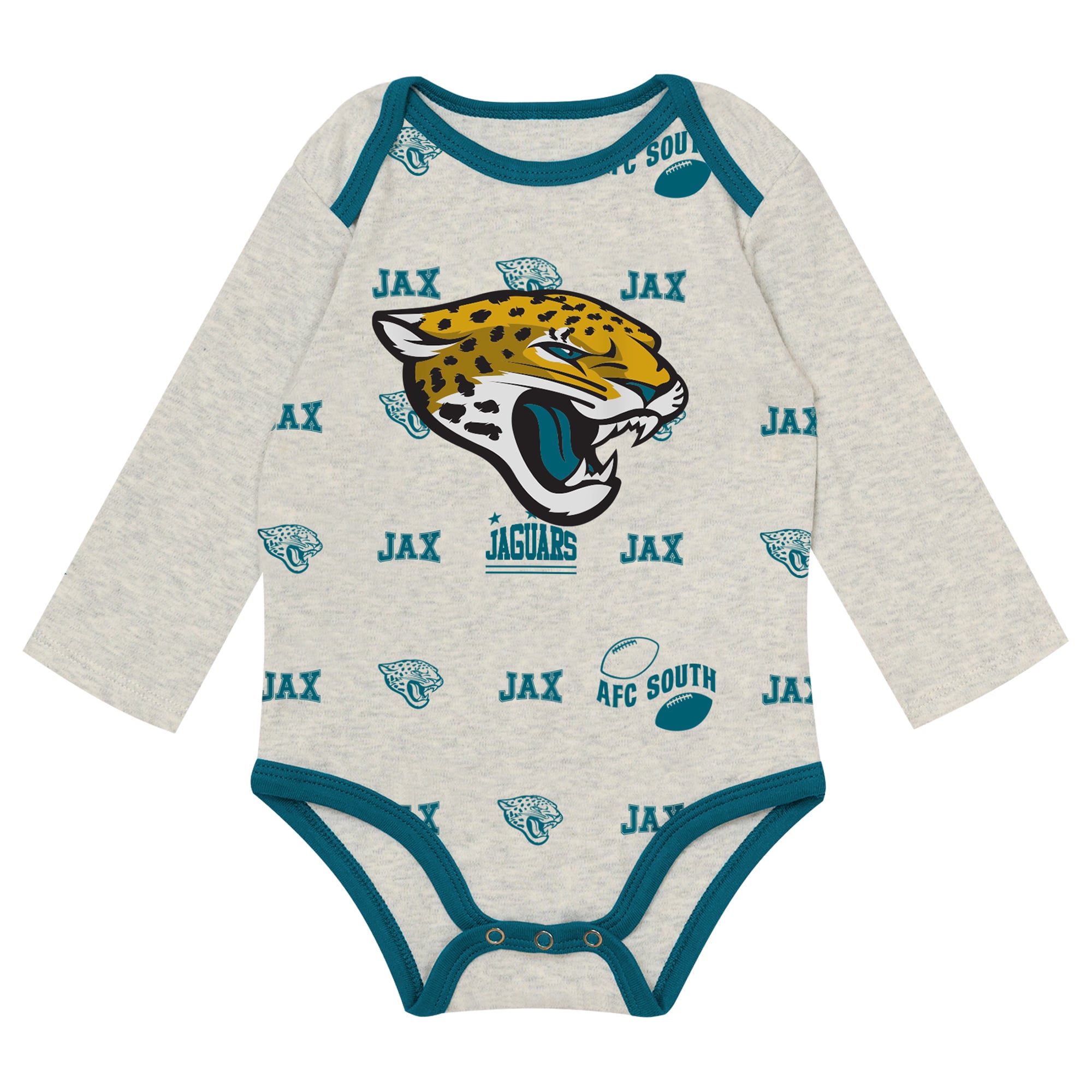 Ensemble pantalon et bonnet 3 pièces Huddles & Giggles Jacksonville Jaguars, gris chiné, pour nouveau-né Outerstuff
