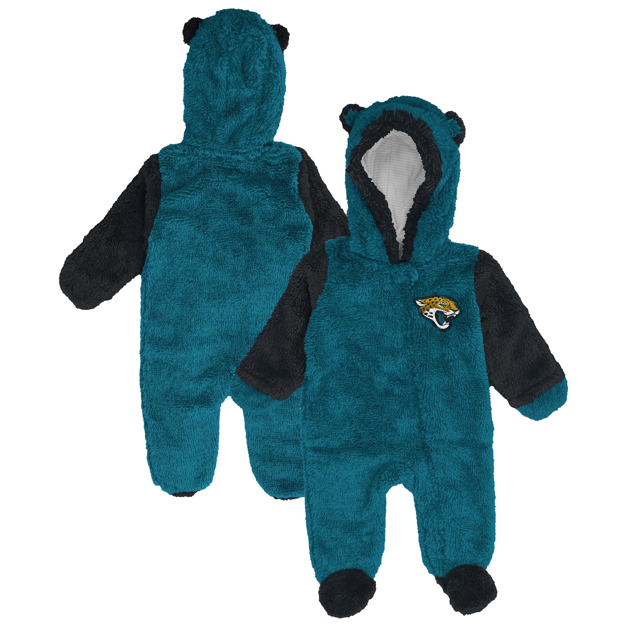 Grenouillère en polaire à fermeture éclair intégrale Outerstuff bleu sarcelle Jacksonville Jaguars pour nouveau-né