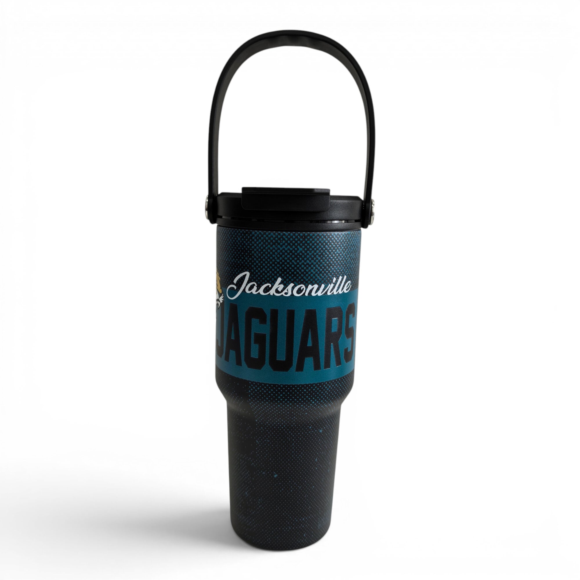 Gourde Pegasus Jacksonville Jaguars de 710 ml (24 oz) en acier inoxydable à dégradé moucheté et double bouchon