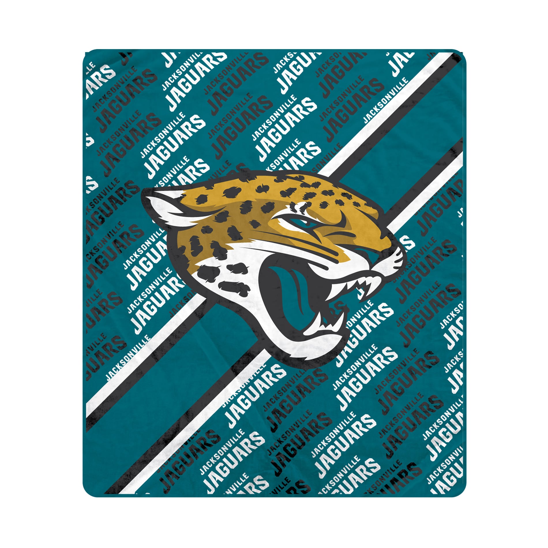 Couverture ultra douce Pegasus Jacksonville Jaguars, 152 x 178 cm (diagonale), doublée, avec logo.