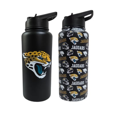 Ensemble de deux bouteilles d'eau en acier inoxydable Jacksonville Jaguars Pegasus Game Day Duo de 1,2 litre (41 oz).