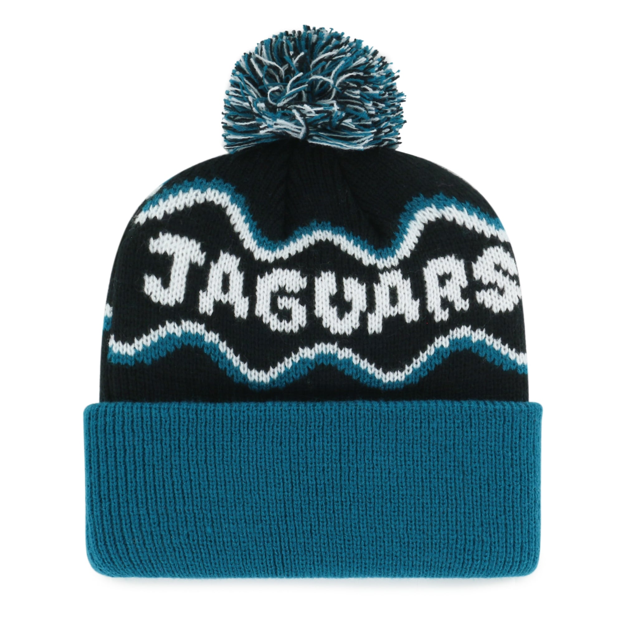 Bonnet tricoté à revers noir Jacksonville Jaguars '47 pour enfants d'âge préscolaire
