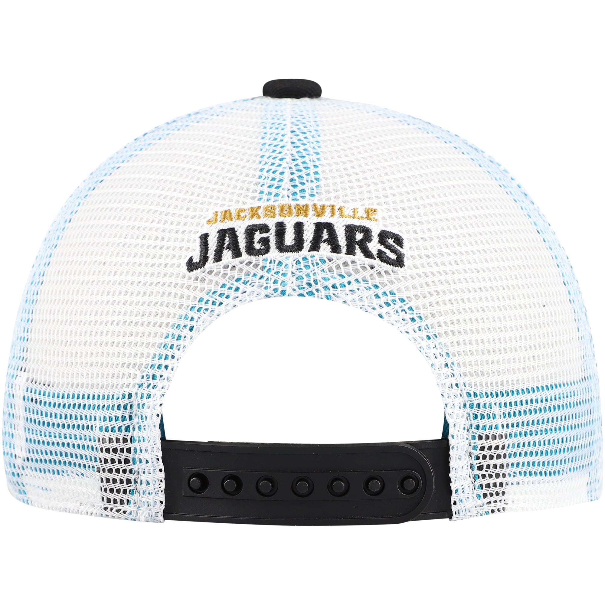 Casquette trucker ajustable Jacksonville Jaguars Core Lockup noire et blanche pour enfants d'âge préscolaire
