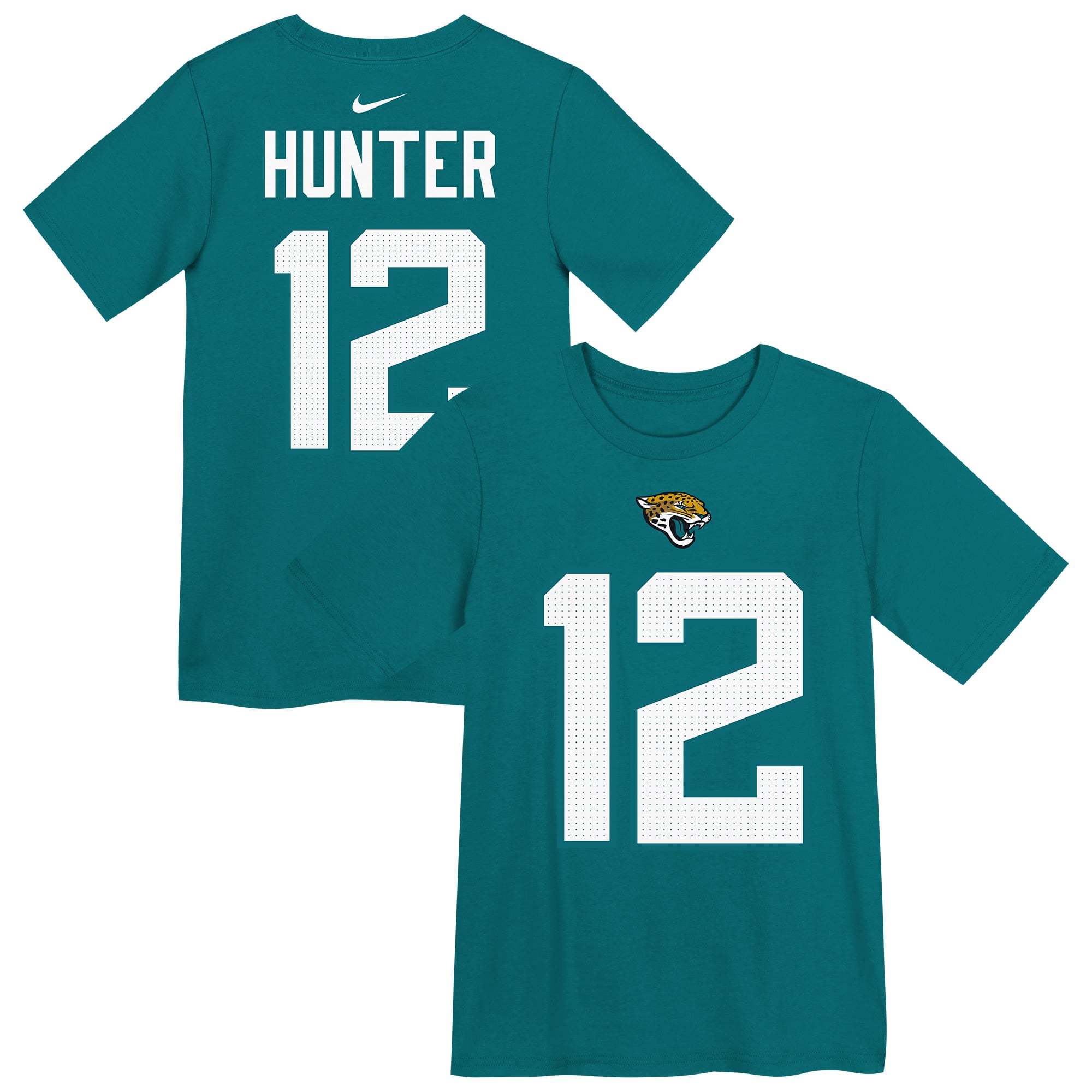 Preschool Nike Travis Hunter Teal Jacksonville Jaguars Player Name & Number T-Shirt