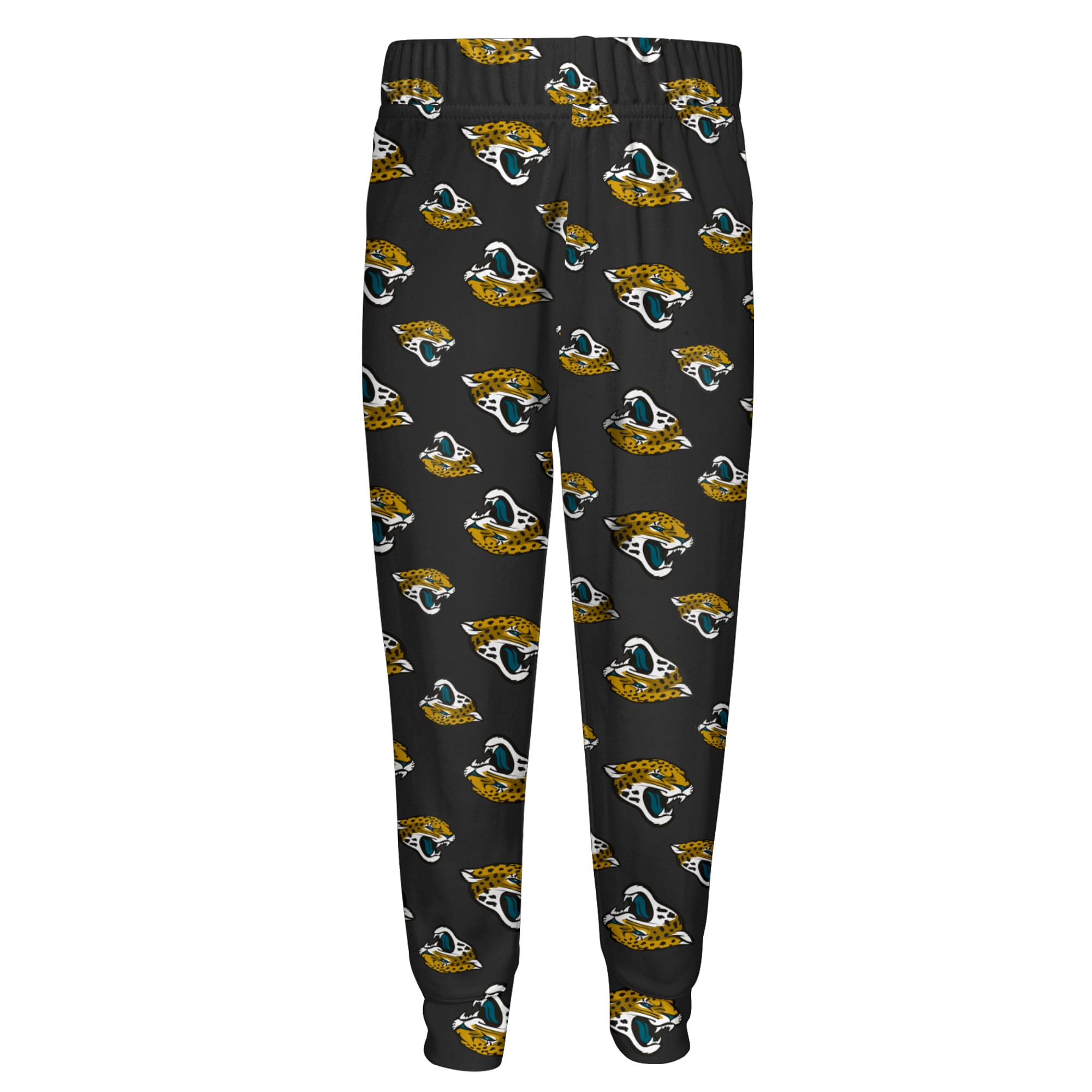 Ensemble pyjama Outerstuff pour enfants d'âge préscolaire : T-shirt à manches longues et pantalon imprimé intégral noir des Jaguars de Jacksonville