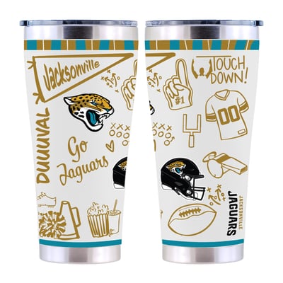Jacksonville Jaguars The Memory Company 30oz. Sketchpad Stainless Steel Tumbler