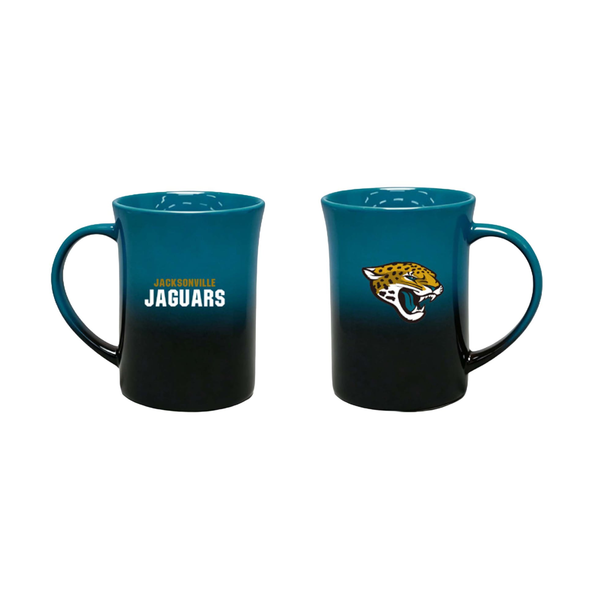 Ensemble de deux tasses en céramique ombrées de 44 cl (15 oz) aux couleurs des Jaguars de Jacksonville, par The Memory Company