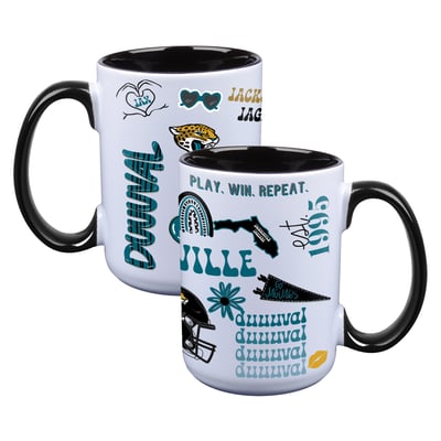 Jacksonville Jaguars The Memory Company Two-Piece 15oz. Loco Coffee Mug Set
