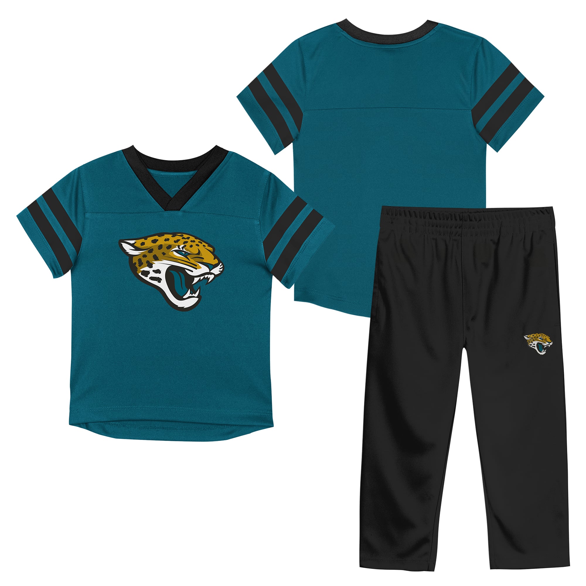 Toddler Outerstuff Teal/Black Jacksonville Jaguars Red Zone Jersey Top & Pants Set