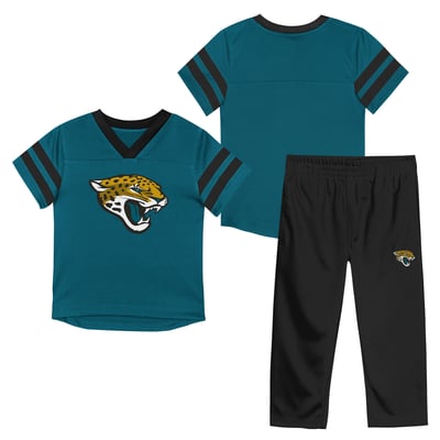 Jacksonville Jaguars Outerstuff Toddler Red Zone Jersey Top & Pants Set - Teal/Black