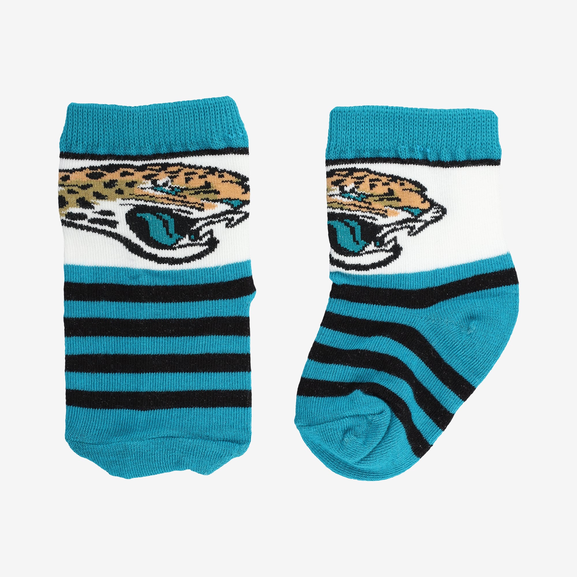 Chaussettes de rugby à blocs bleu sarcelle Jacksonville Jaguars pour tout-petits