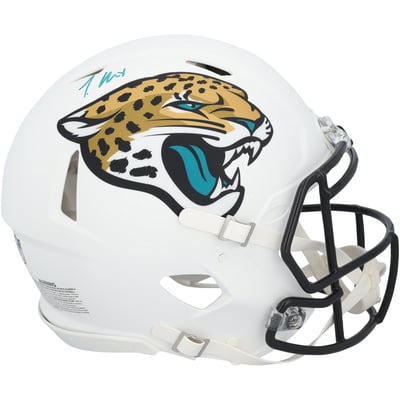 Travis Hunter Jacksonville Jaguars Autographed Fanatics Authentic Riddell 2024 Alternate Speed Authentic Helmet