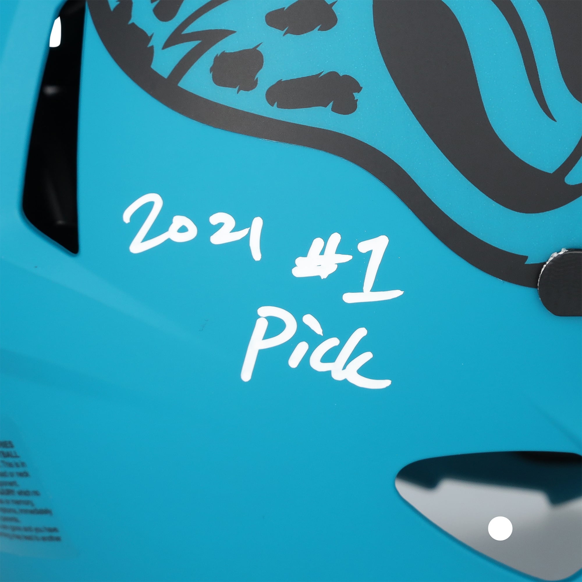 Trevor Lawrence Jacksonville Jaguars Autographed Riddell Rave Speed Authentic Helmet with "2021 #1 Pick" Inscription