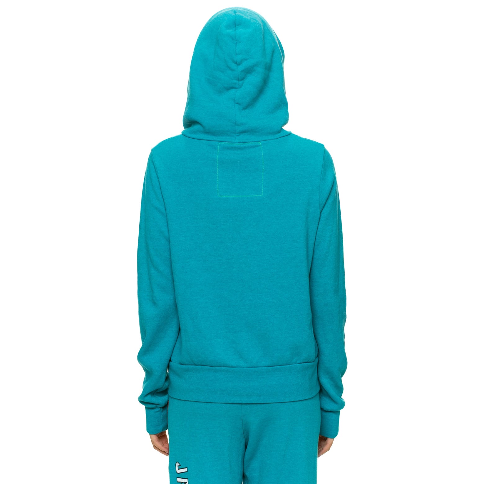 Sweat à capuche unisexe Aviator Nation bleu sarcelle Jacksonville Jaguars en mélange de trois matières, fermeture éclair intégrale