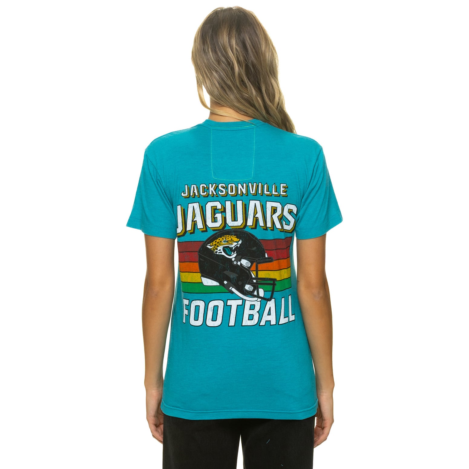 T-shirt unisexe Aviator Nation bleu sarcelle Jacksonville Jaguars en mélange de trois matières