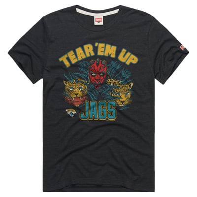 Jacksonville Jaguars Homage Unisex Star Wars x NFL Tri-Blend T-Shirt - Charcoal