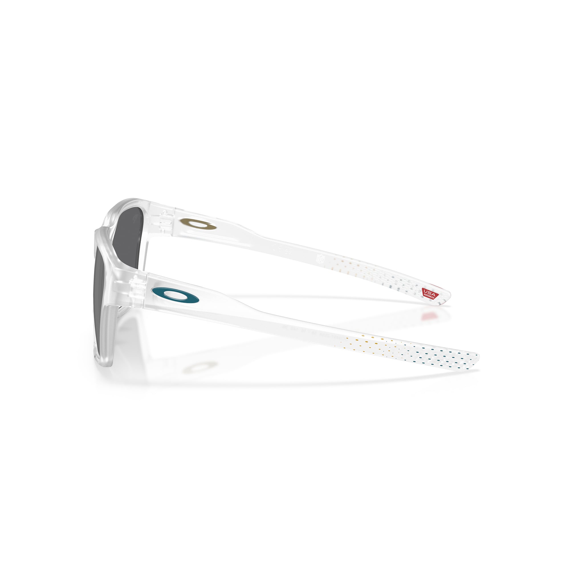 Unisex Oakley Jacksonville Jaguars Briza Matte Clear Sunglasses with Prizm Black Polarized Lenses