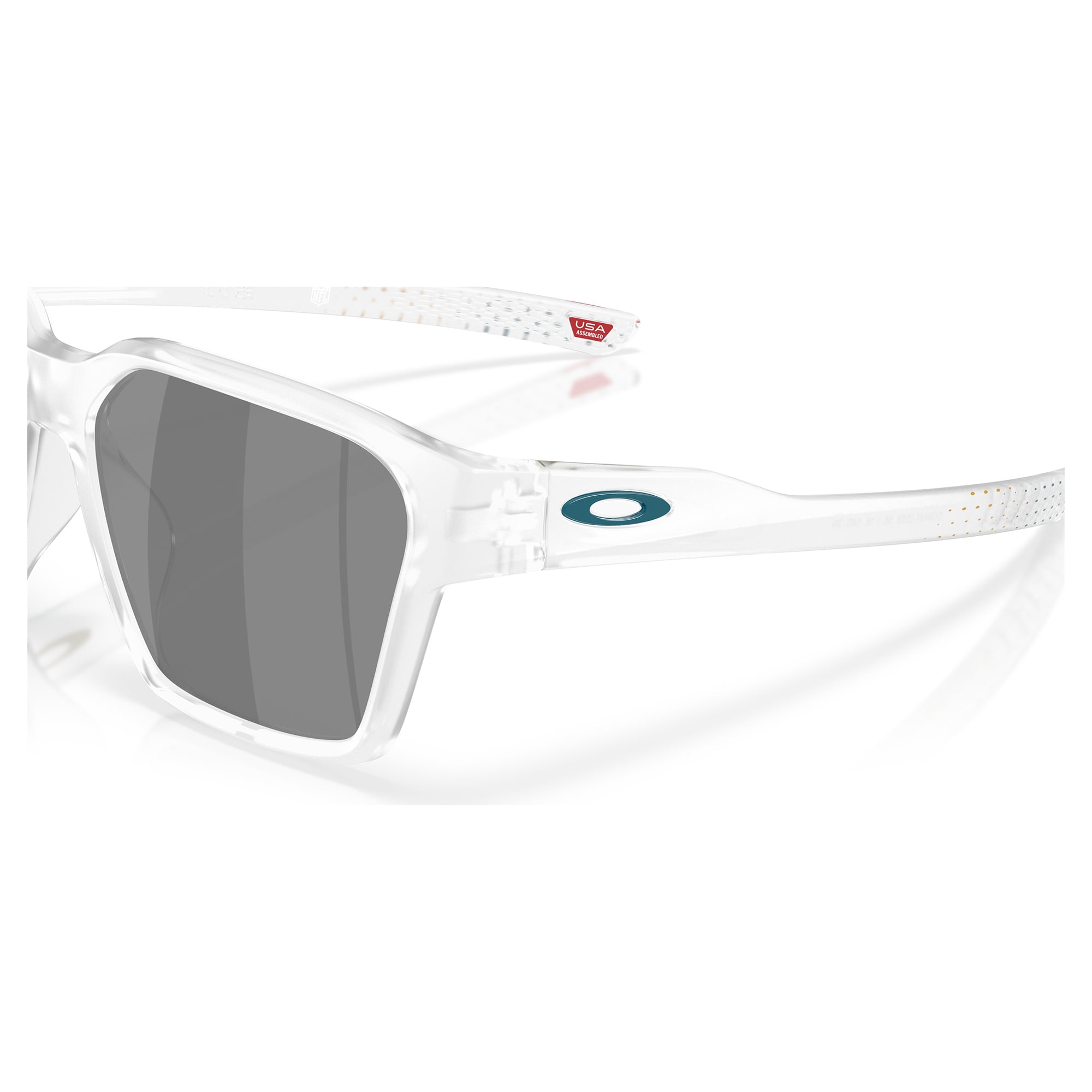Unisex Oakley Jacksonville Jaguars Briza Matte Clear Sunglasses with Prizm Black Polarized Lenses