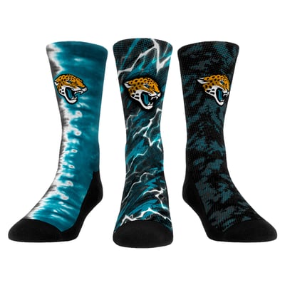 Jacksonville Jaguars Rock Em Unisex Team Tones Three-Pack Crew Socks